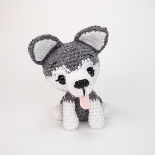 PATTERN: Ash the Husky - Crochet husky pattern - amigurumi husky pattern - crocheted husky puppy - PDF crochet pattern