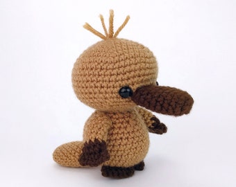 PATTERN: Percy the Platypus - Crochet platypus pattern - amigurumi platypus pattern - crocheted playpus - PDF crochet pattern