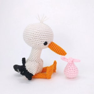 PATTERN: Solly the Stork - Crochet stork pattern - amigurumi stork pattern - stork pattern - PDF crochet pattern - English only