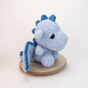 PATTERN: Plush Danny the Dragon pattern - amigurumi chunky dragon pattern - super bulky yarn dragon plushie - PDF crochet pattern