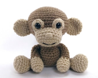 PATTERN: Martin the Monkey - Crochet monkey pattern - amigurumi monkey pattern - crocheted monkey pattern - PDF crochet pattern