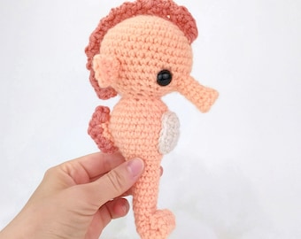 PATTERN: Sunny the Seahorse pattern - amigurumi seahorse pattern - crocheted seahorse pattern - crochet seahorse - PDF crochet pattern