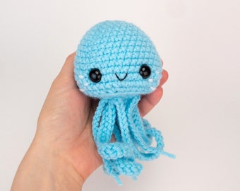 PATTERN: Juniper the Baby Jellyfish pattern - amigurumi easy jellyfish pattern - crocheted jellyfish pattern - PDF crochet pattern