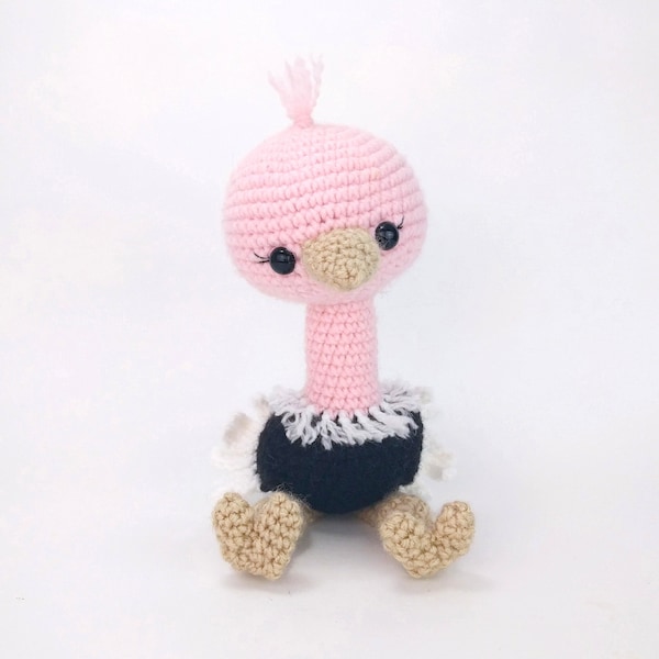PATTERN: Olive the Ostrich - crochet ostrich pattern - amigurumi ostrich pattern - crocheted ostrich - PDF crochet pattern
