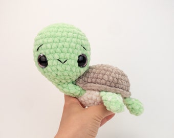 PATTERN: Plush Sherman the Sea Turtle pattern - amigurumi chunky sea turtle pattern - sea turtle plushie - PDF crochet pattern