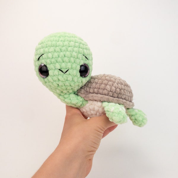 PATTERN: Plush Sherman the Sea Turtle pattern - amigurumi chunky sea turtle pattern - sea turtle plushie - PDF crochet pattern