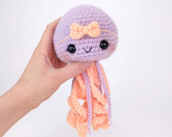 PATTERN: June the Jellyfish pattern - amigurumi jellyfish pattern - crocheted jellyfish pattern - PDF crochet pattern