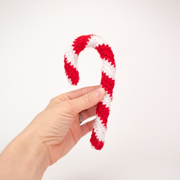 PATRON : modèle de canne en bonbon au crochet - modèle d'ornement canne en bonbon facile à crocheter - décoration de Noël au crochet - modèle PDF au crochet
