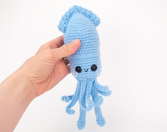 PATTERN: Seymour the Squid pattern - amigurumi squid pattern - crocheted squid pattern - crochet squid pattern - PDF crochet pattern