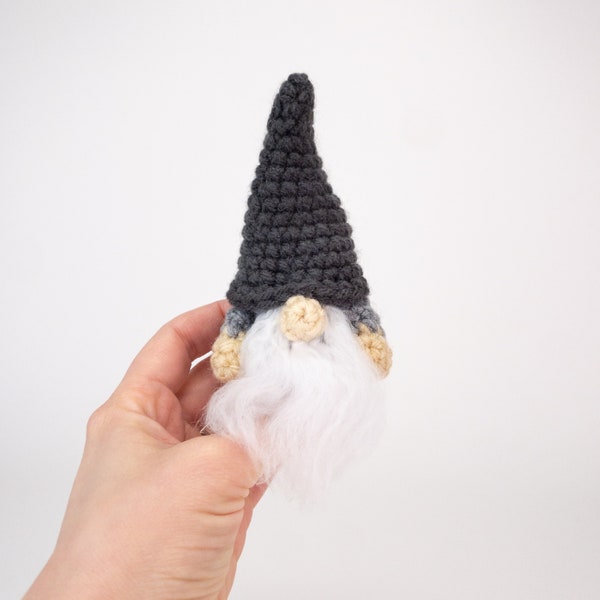 PATTERN: Graham the MINI Gnome - crochet gnome pattern - amigurumi gnome pattern - crocheted Valentine gnome pattern - PDF crochet pattern