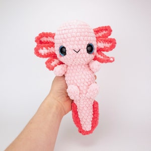 PATTERN: Plush Annie the Axolotl pattern - amigurumi chunky axolotl pattern - crocheted jumbo axolotl pattern - PDF crochet pattern