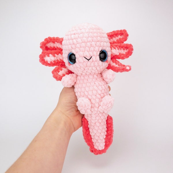 PATTERN: Plush Annie the Axolotl pattern - amigurumi chunky axolotl pattern - crocheted jumbo axolotl pattern - PDF crochet pattern