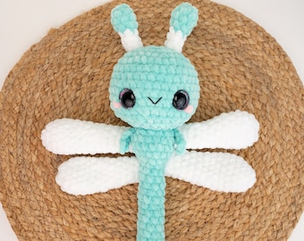 PATTERN: Plush Dania the Dragonfly pattern - amigurumi chunky dragonfly pattern - dragonfly plushie pattern - PDF crochet pattern