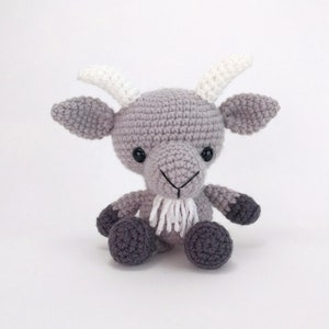 PATTERN: Gordon the Goat - Crochet goat pattern - amigurumi billy goat pattern - crocheted goat pattern - PDF crochet pattern