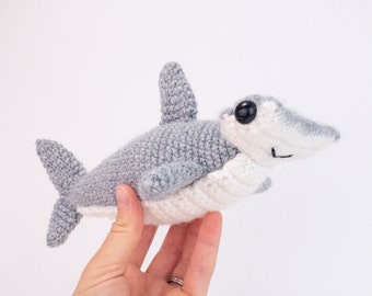 PATTERN: Hugo the Hammerhead Shark pattern - amigurumi hammerhead shark pattern - crocheted hammerhead pattern - PDF crochet pattern