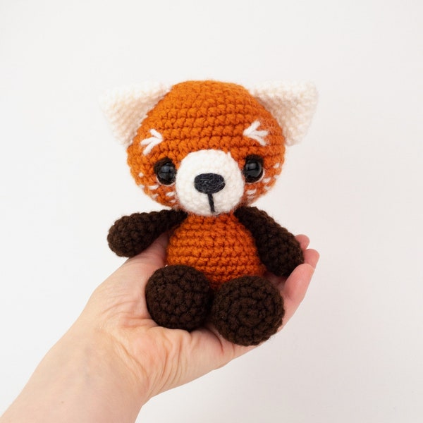 PATTERN: Riley the Red Panda - Crochet red panda pattern - amigurumi red panda - crocheted red panda pattern - PDF crochet pattern