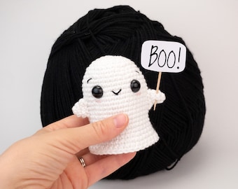 MUSTER: Glowbert das Gespenst - Gespenst Häkelmuster - Amigurumi Gespenst Muster - Gehäkeltes Gespenst Muster - PDF Häkelanleitung