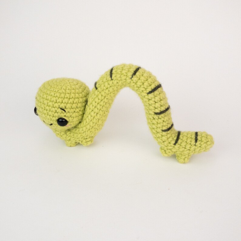 PATTERN: Iggy the Inchworm Crochet inchworm pattern amigurumi inchworm pattern crocheted bugs PDF crochet pattern image 3