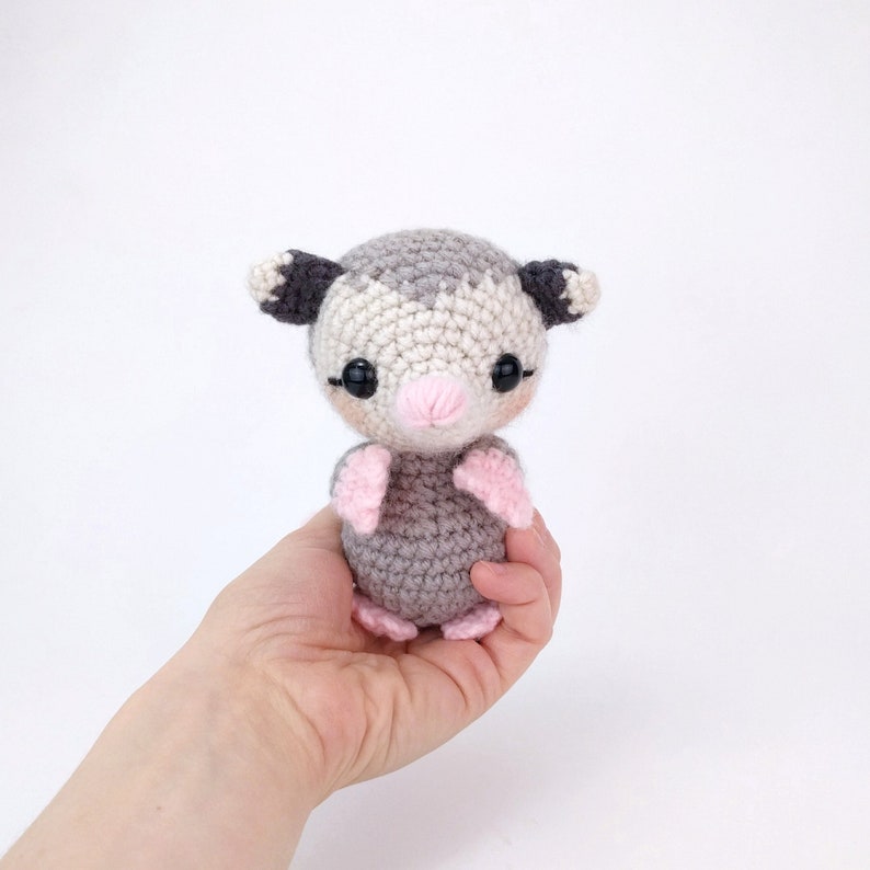 PATTERN: Posie the Possum crochet opossum pattern amigurumi opossum pattern crocheted possum PDF crochet pattern English Only image 3