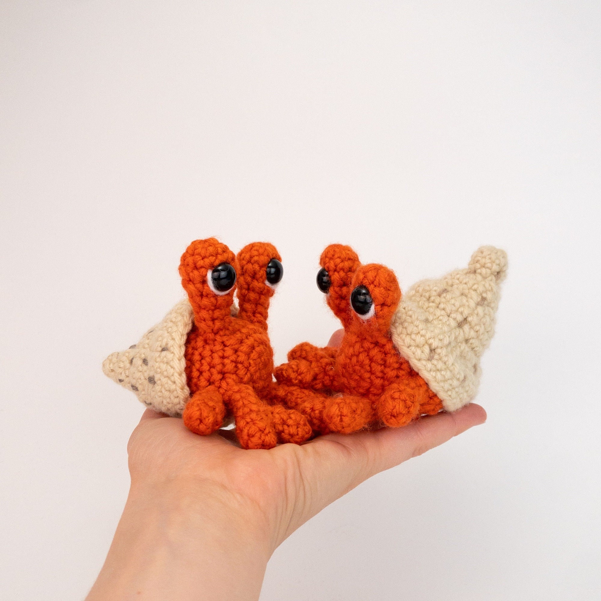 PATTERN: Herman the Hermit Crab - Crochet hermit crab pattern - amigurumi hermit crab pattern - PDF crochet pattern