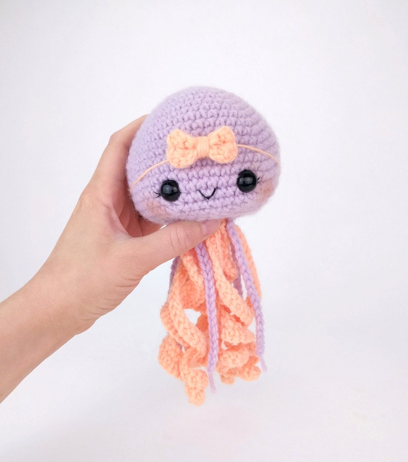 PATTERN: June the Jellyfish pattern amigurumi jellyfish pattern crocheted jellyfish pattern PDF crochet pattern image 1