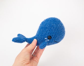 PATTERN: Barnaby the Blue Whale pattern - amigurumi whale pattern - crocheted blue whale pattern - PDF crochet pattern - English only