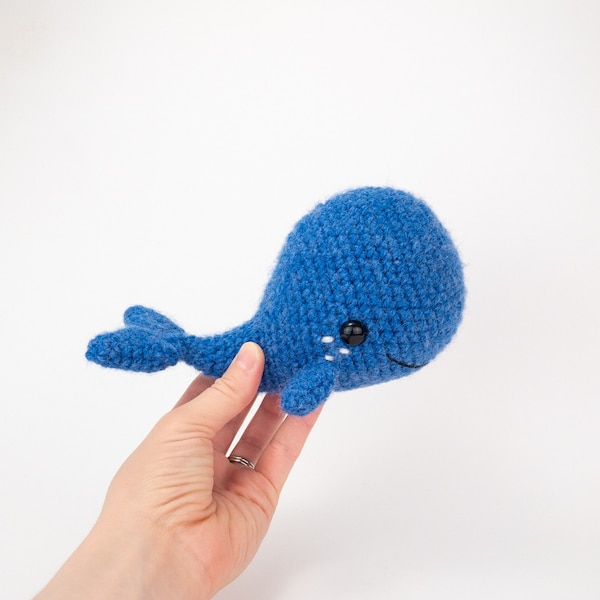 PATTERN: Barnaby the Blue Whale pattern - amigurumi whale pattern - crocheted blue whale pattern - PDF crochet pattern - English only