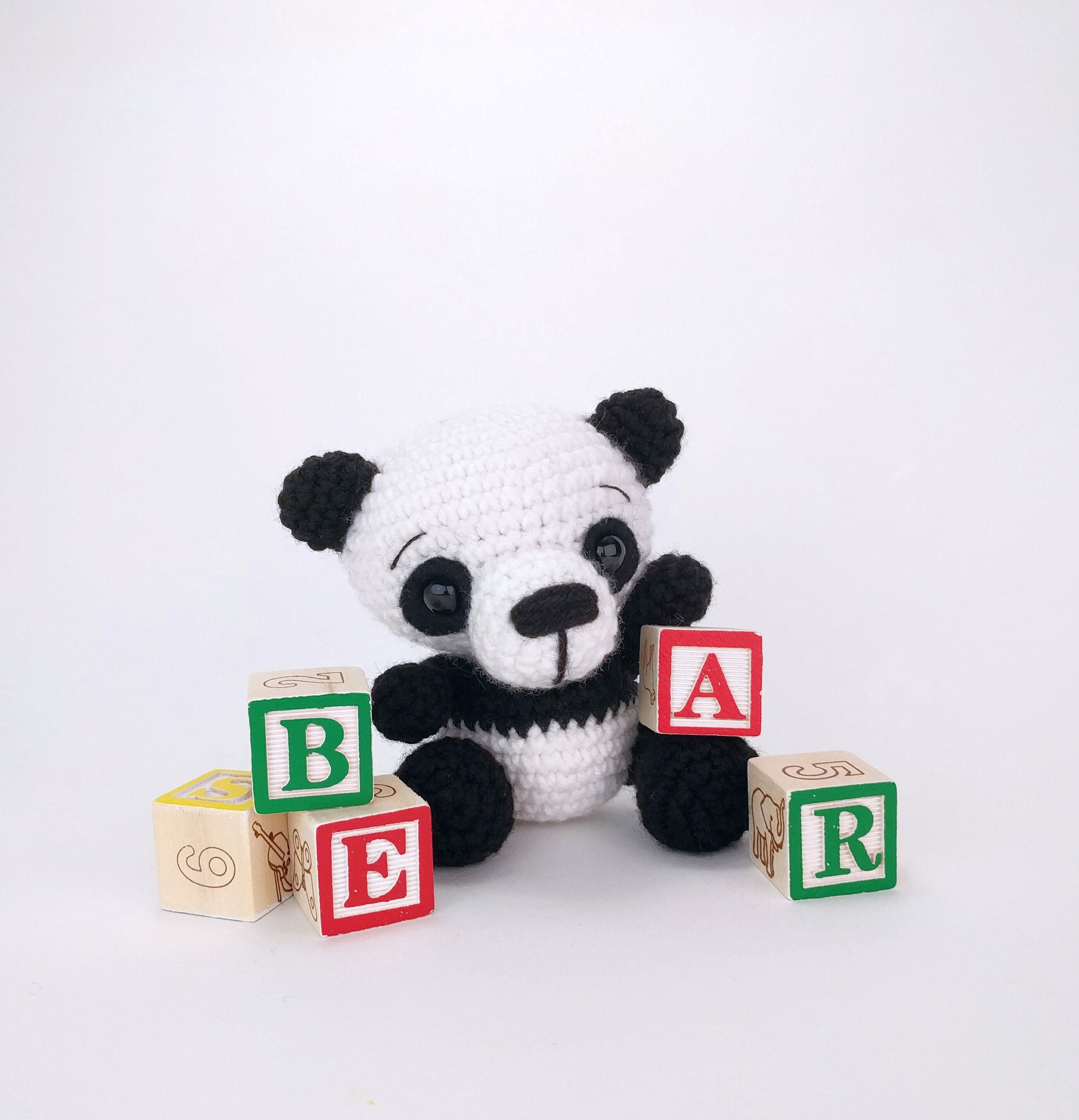 PATTERN: Po-fu the Panda - Crochet Panda Bear Pattern - Amigurumi Panda ...