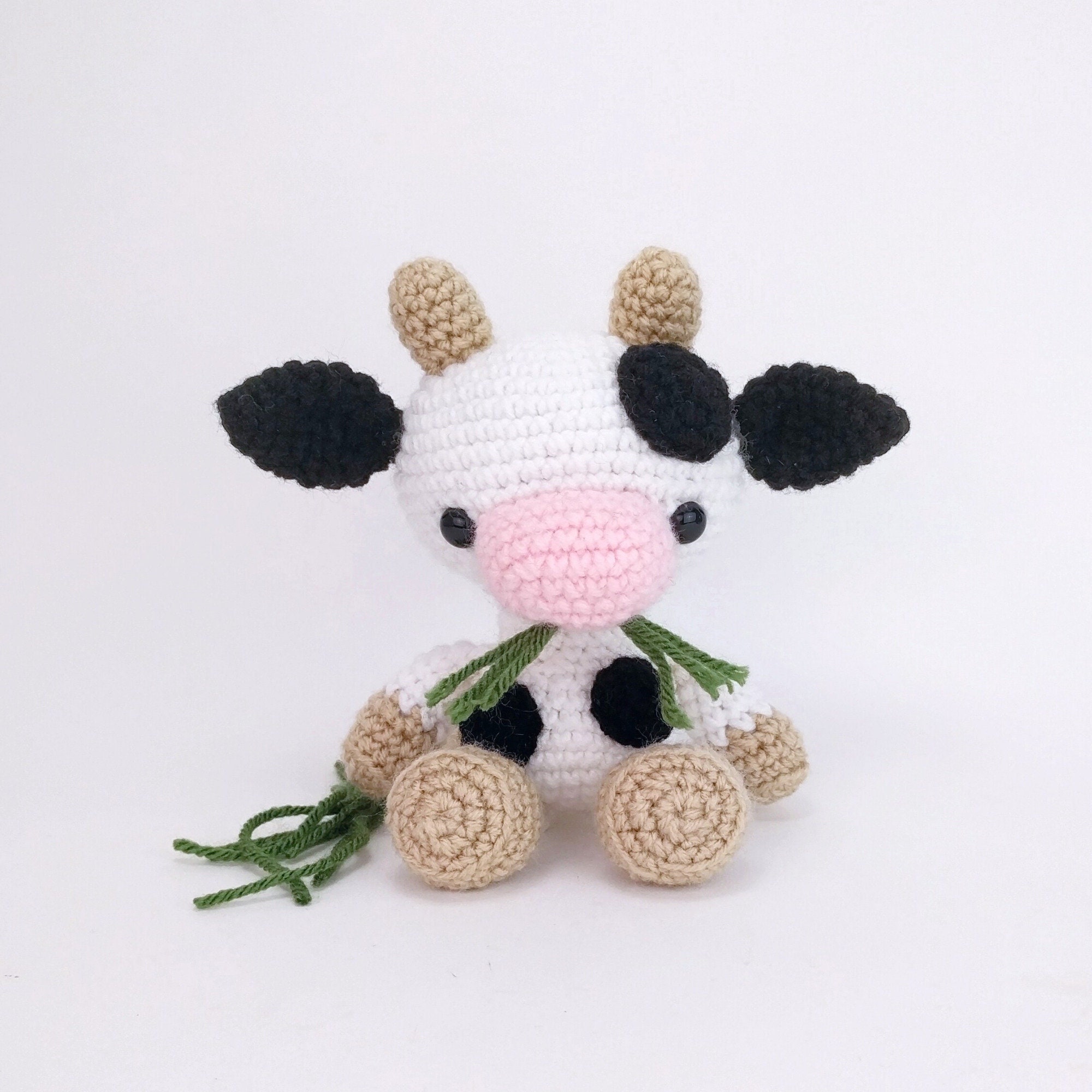 Stuffed animal amigurumi pattern Cow crochet pattern Plush crochet cow