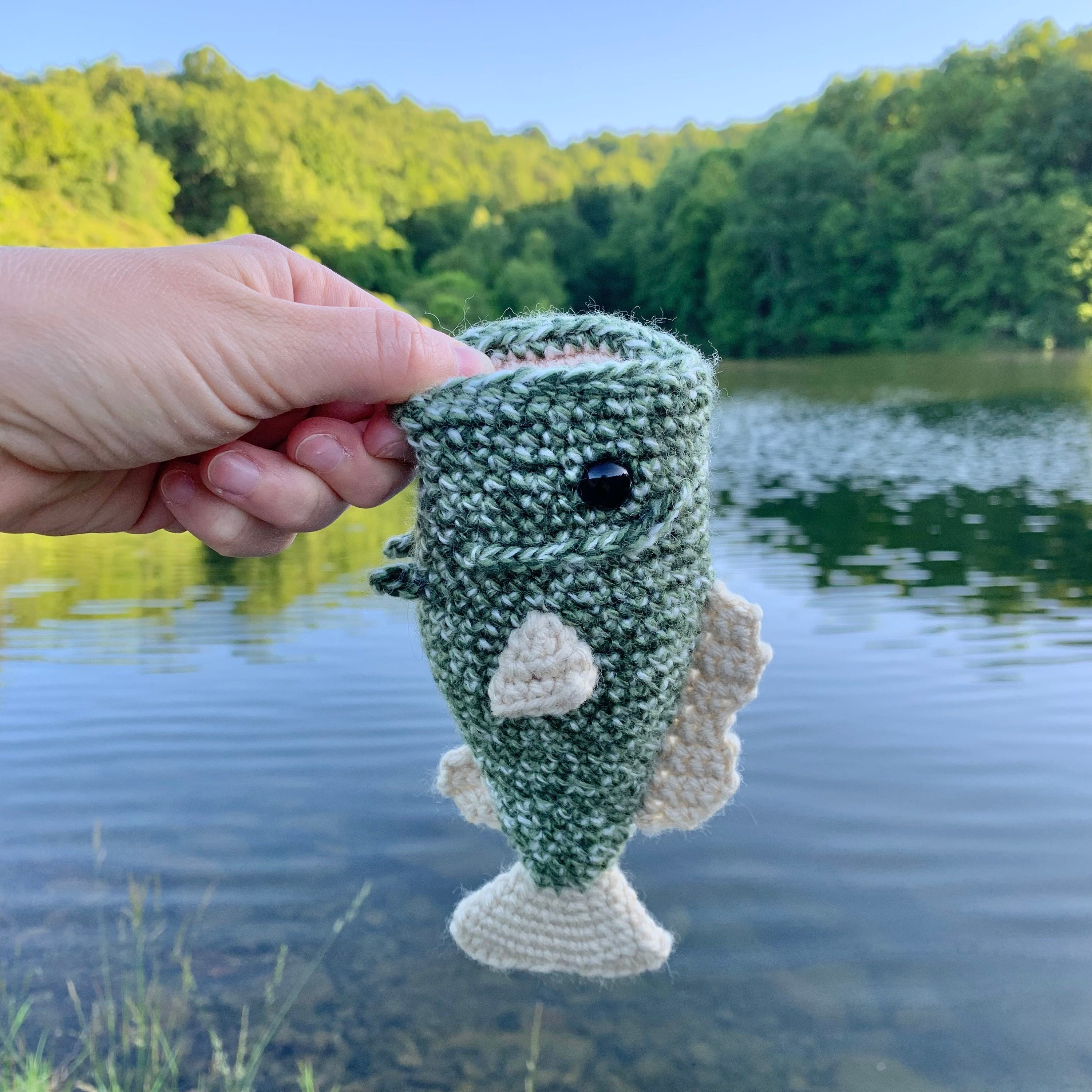PATTERN: Bert the Bass Pattern - amigurumi largemouth bass pattern - crocheted bass fish pattern - PDF crochet pattern - English only