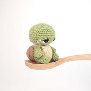 PATTERN: Timmy the Tiny Turtle Crochet turtle pattern amigurumi baby turtle crocheted turtle pattern PDF crochet pattern image 1