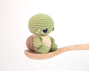 MUSTER: Timmy die kleine Schildkröte - Häkelschildkröte Anleitung - Amigurumi Baby Schildkröte - Gehäkelte Schildkröte Anleitung - PDF Häkelanleitung