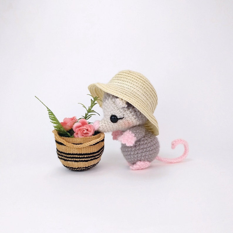 PATTERN: Posie the Possum crochet opossum pattern amigurumi opossum pattern crocheted possum PDF crochet pattern English Only image 6