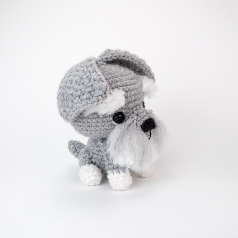 PATTERN: Smokey the Schnauzer Crochet schnauzer pattern amigurumi schnauzer pattern crocheted schnauzer puppy PDF crochet pattern image 2