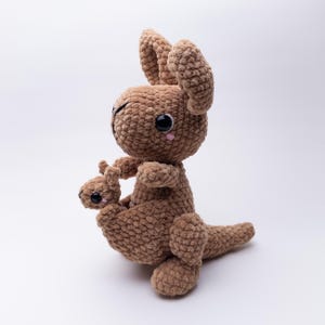 PATTERN: Kira & Kit the Kangaroos - amigurumi kangaroo and baby joey pattern - crochet Australian plushie - PDF crochet pattern