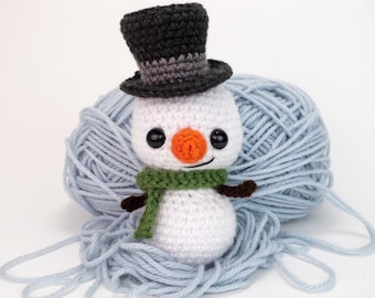 PATTERN: Snowbert the Snowman - Crochet snowman pattern - amigurumi snowman pattern - crocheted snowman pattern - PDF crochet pattern