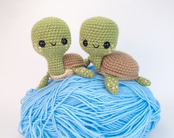 MUSTER: Shelldon und Shellby die Meeresschildkröten - Amigurumi Meeresschildkröten-Anleitung - Gehäkelte Meeresschildkröten-Anleitung - PDF Häkelanleitung