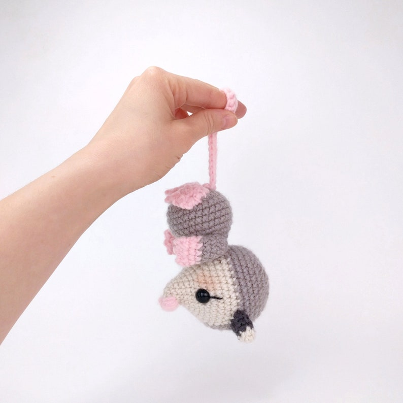 PATTERN: Posie the Possum crochet opossum pattern amigurumi opossum pattern crocheted possum PDF crochet pattern English Only image 4