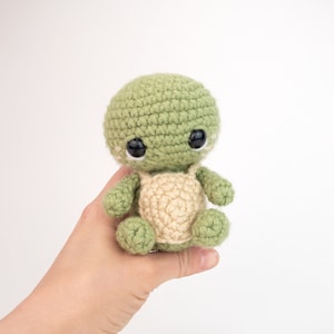 PATTERN: Timmy the Tiny Turtle Crochet turtle pattern amigurumi baby turtle crocheted turtle pattern PDF crochet pattern image 3