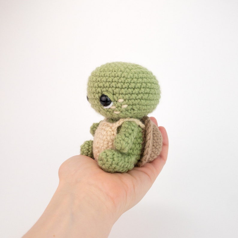 PATTERN: Timmy the Tiny Turtle Crochet turtle pattern amigurumi baby turtle crocheted turtle pattern PDF crochet pattern image 2