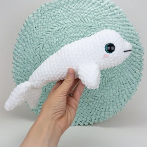 PATTERN: Plush Belinda the Beluga Whale pattern - amigurumi beluga pattern - crocheted beluga whale pattern - PDF crochet pattern