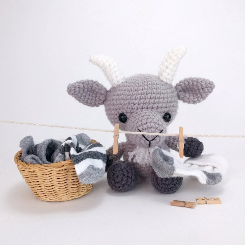 PATTERN: Gordon the Goat Crochet goat pattern amigurumi billy goat pattern crocheted goat pattern PDF crochet pattern image 2