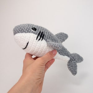 PATTERN: Shawn the shark Crochet shark pattern amigurumi shark pattern crocheted shark pattern PDF crochet pattern image 6