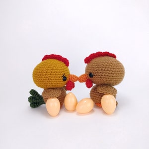 PATTERN: Chicken Family Crochet chicken pattern amigurumi rooster pattern crocheted rooster PDF crochet pattern image 2