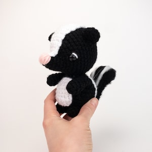 PATTERN: Sebastian the Skunk - Crochet skunk pattern - amigurumi skunk - crocheted skunk pattern - PDF crochet pattern