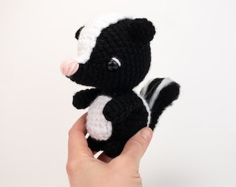 PATTERN: Sebastian the Skunk - Crochet skunk pattern - amigurumi skunk - crocheted skunk pattern - PDF crochet pattern