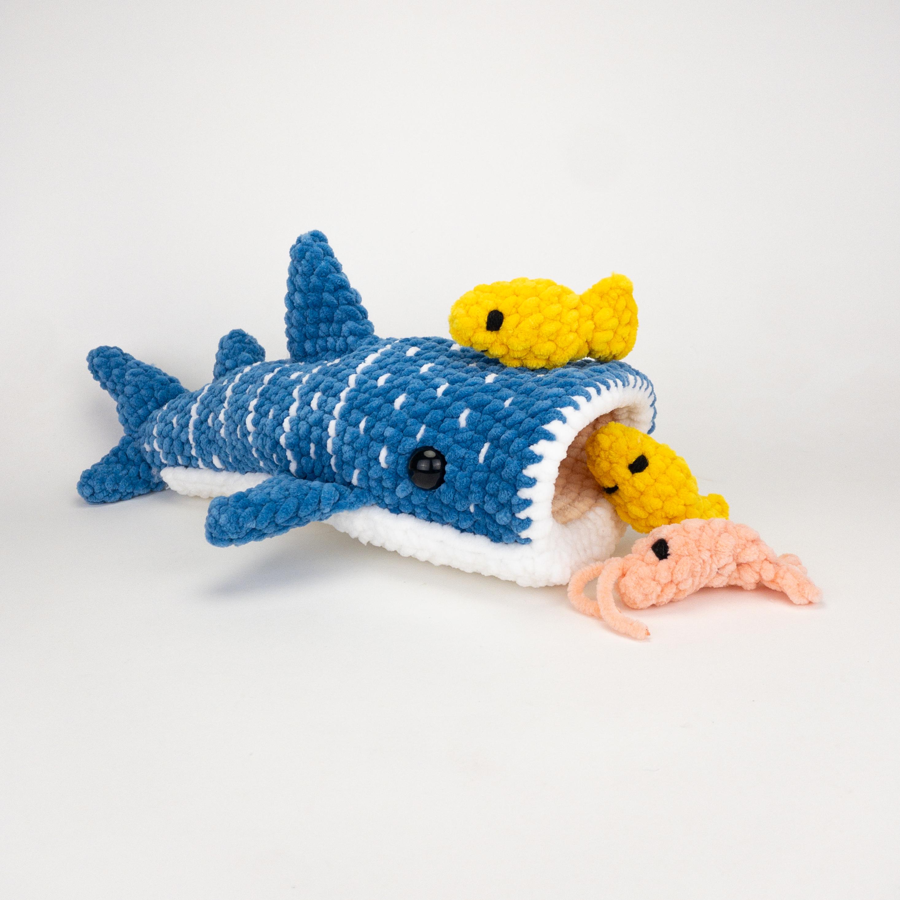 PATTERN: Plush Winslow the Whale Shark With Mouth Pocket and Mini