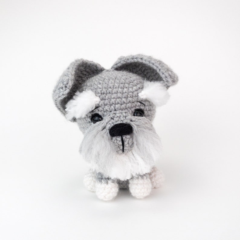 PATTERN: Smokey the Schnauzer Crochet schnauzer pattern amigurumi schnauzer pattern crocheted schnauzer puppy PDF crochet pattern image 4