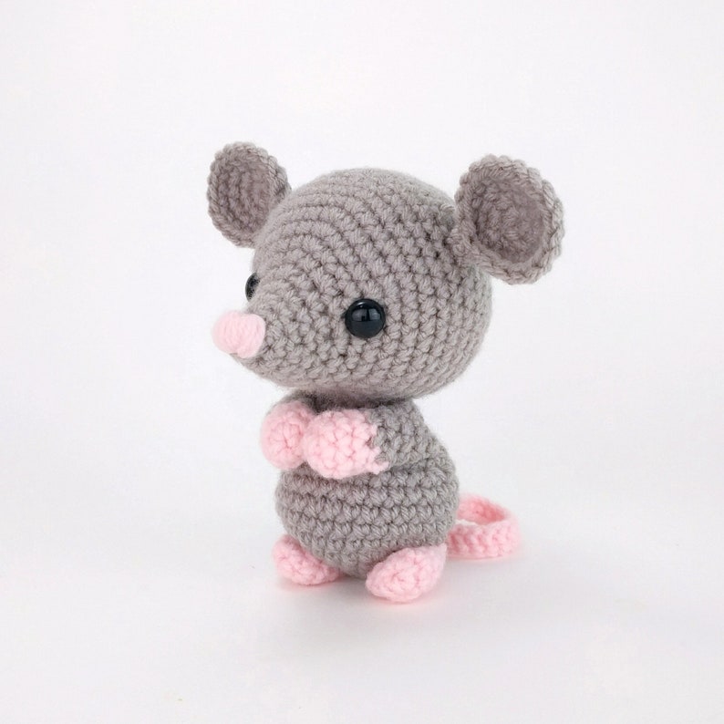 PATTERN: Maxwell the Mouse Crochet mouse pattern amigurumi mouse pattern crocheted mouse pattern PDF pattern English Only image 1