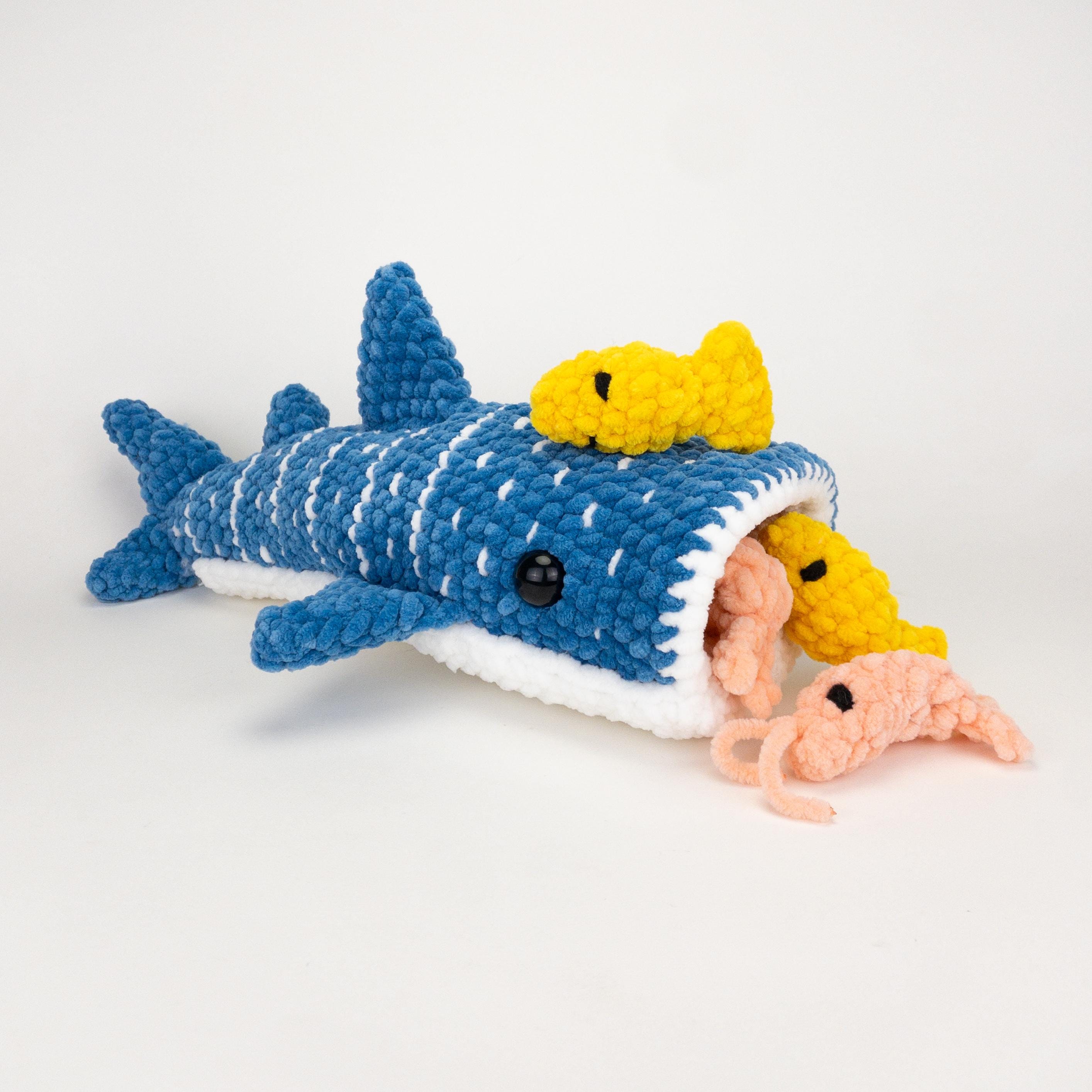 PATTERN: Plush Winslow the Whale Shark With Mouth Pocket and Mini